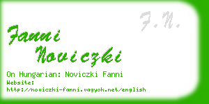 fanni noviczki business card